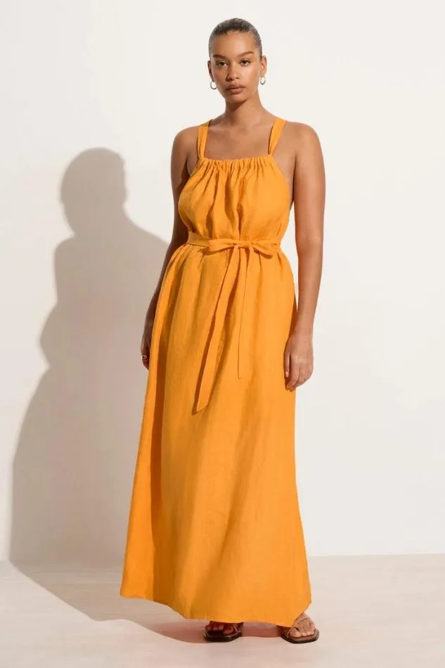 Women Faithfull The Brand Dresses Gaiya Maxi Dress Tuscan Sun 8211 Final Sale