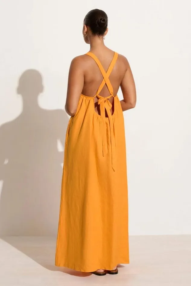 Women Faithfull The Brand Dresses Gaiya Maxi Dress Tuscan Sun 8211 Final Sale