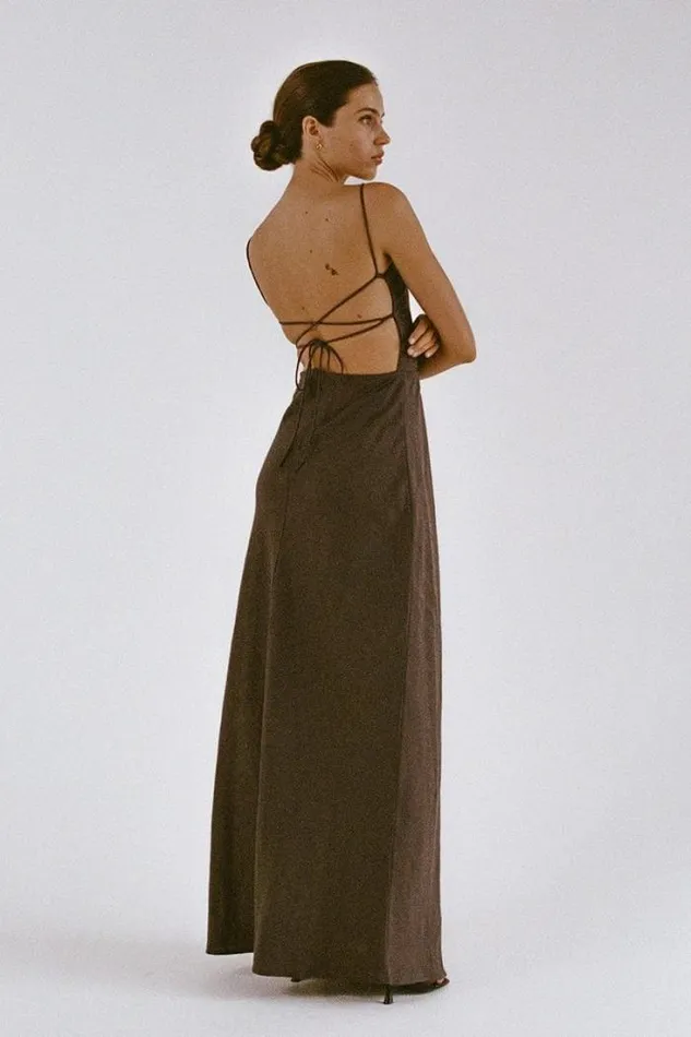 Women Faithfull The Brand Dresses Garcia Maxi Dress Charcoal