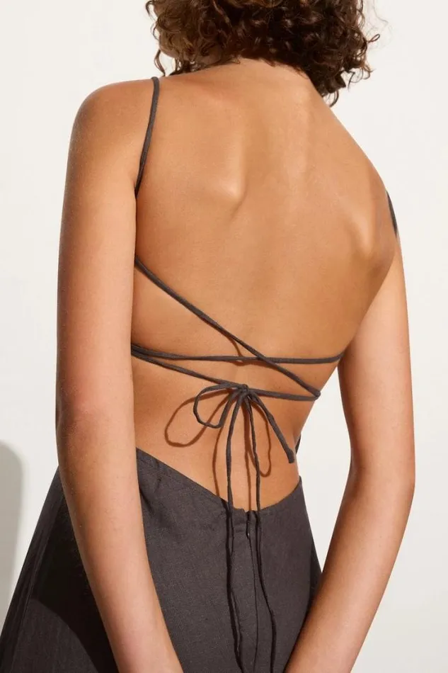 Women Faithfull The Brand Dresses Garcia Maxi Dress Charcoal