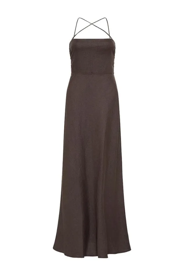 Women Faithfull The Brand Dresses Garcia Maxi Dress Charcoal