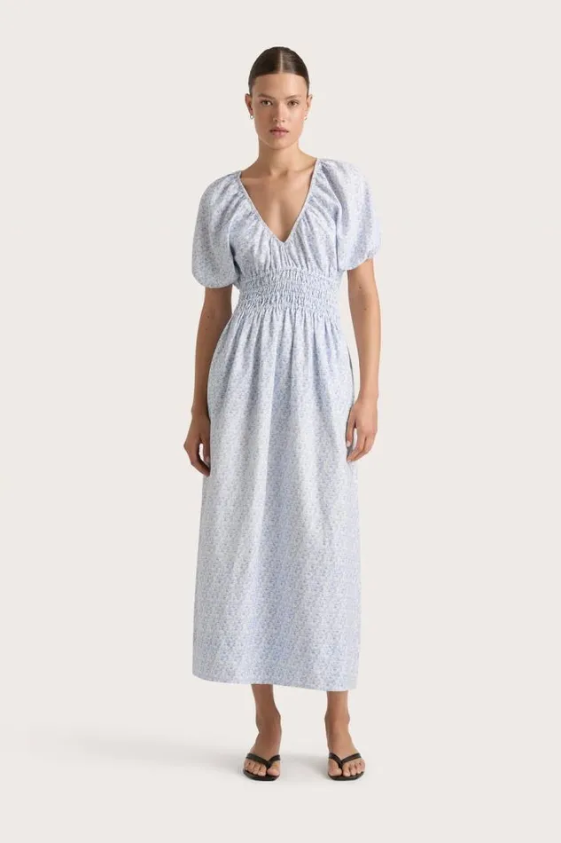 Women Faithfull The Brand Dresses Geriba Maxi Dress Leilani Mid Blue