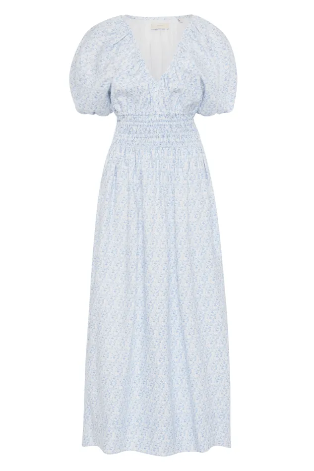 Women Faithfull The Brand Dresses Geriba Maxi Dress Leilani Mid Blue
