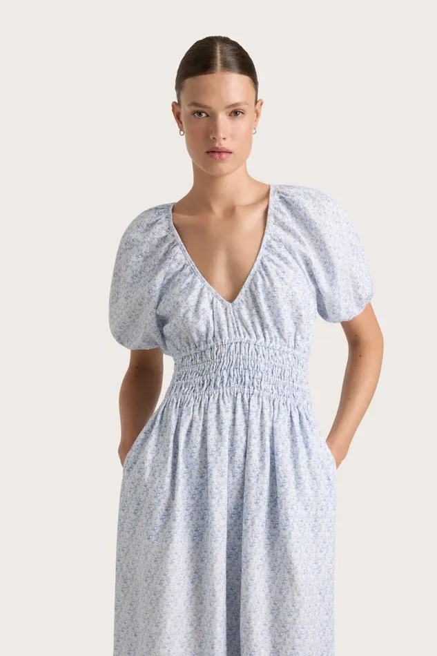 Women Faithfull The Brand Dresses Geriba Maxi Dress Leilani Mid Blue