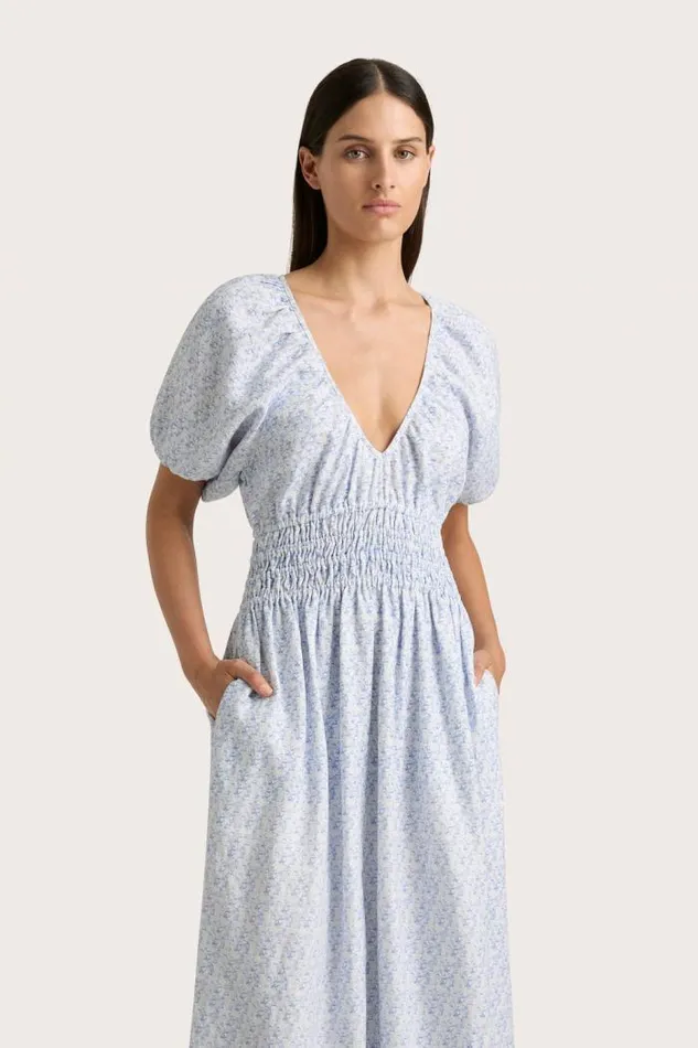 Women Faithfull The Brand Dresses Geriba Maxi Dress Leilani Mid Blue