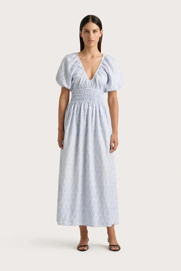 Women Faithfull The Brand Dresses Geriba Maxi Dress Leilani Mid Blue