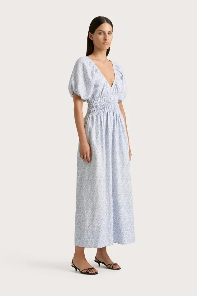 Women Faithfull The Brand Dresses Geriba Maxi Dress Leilani Mid Blue