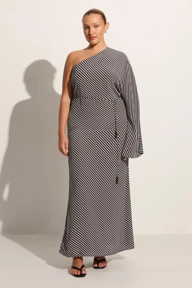 Women Faithfull The Brand Dresses Gino Maxi Dress Toscano Stripe Black