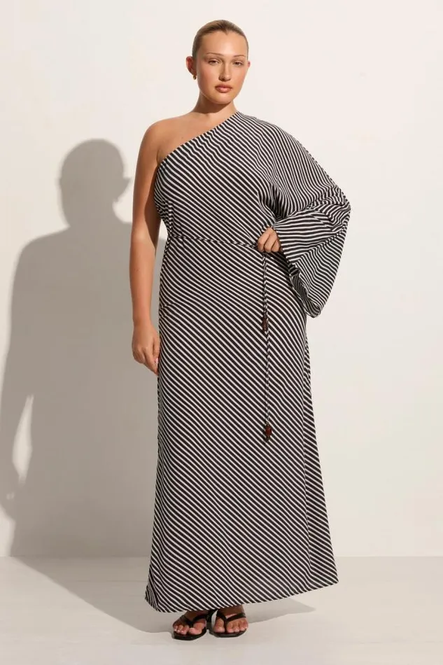 Women Faithfull The Brand Dresses Gino Maxi Dress Toscano Stripe Black