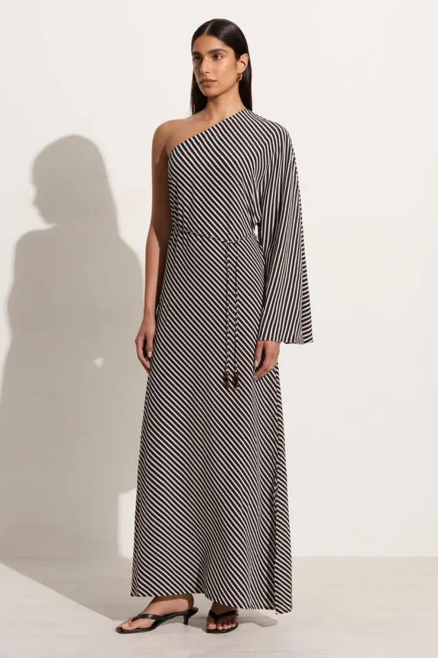 Women Faithfull The Brand Dresses Gino Maxi Dress Toscano Stripe Black