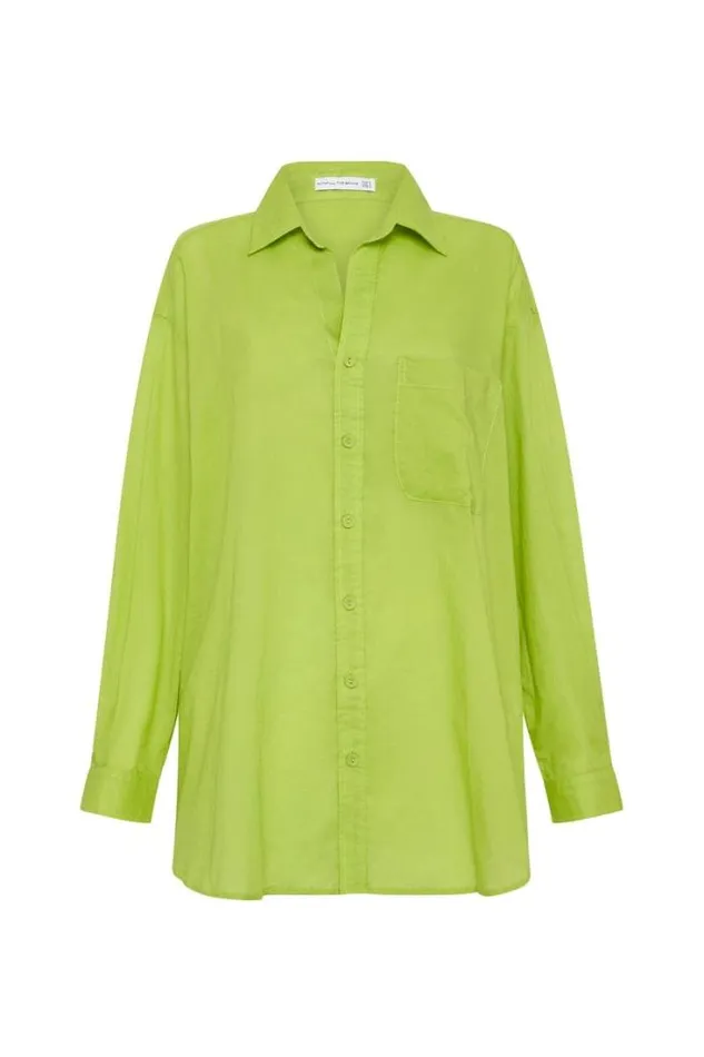 Women Faithfull The Brand Dresses Monita Shirt Dress Kiwifruit 8211 Final Sale