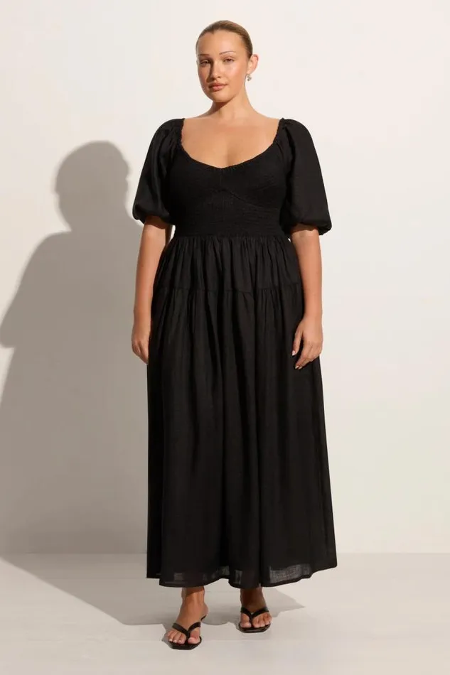 Women Faithfull The Brand Dresses Rosarico Midi Dress Black