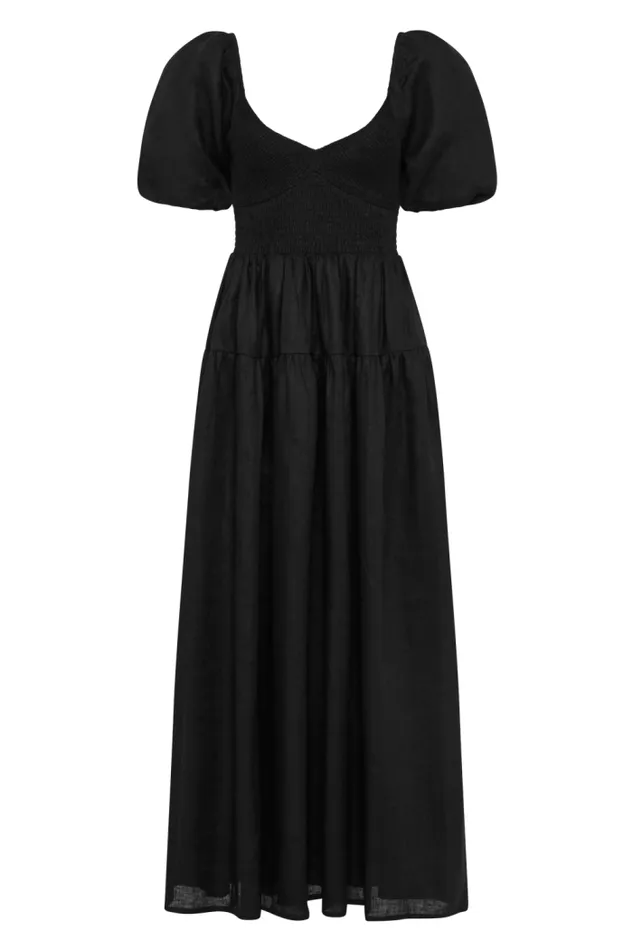 Women Faithfull The Brand Dresses Rosarico Midi Dress Black