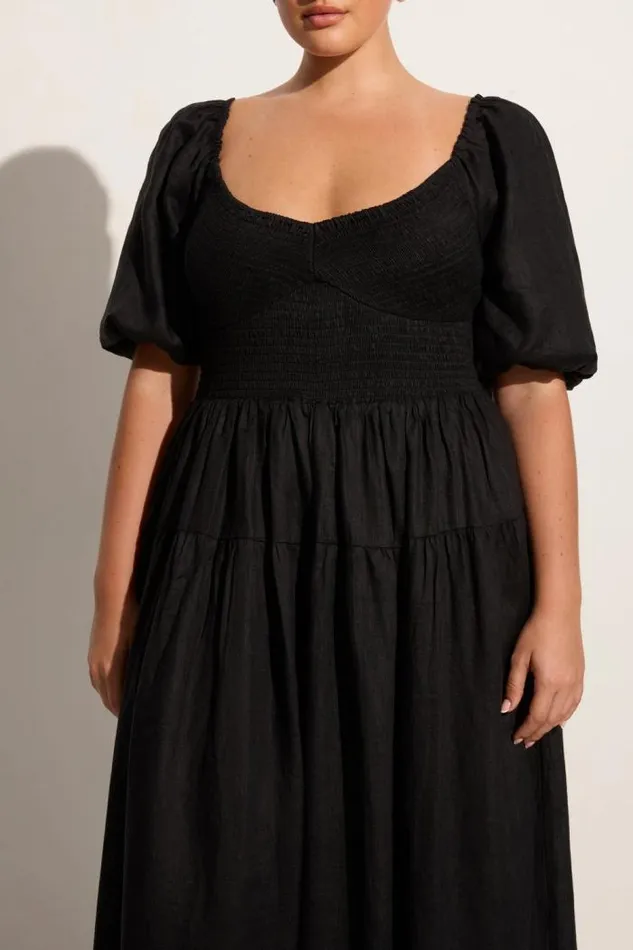 Women Faithfull The Brand Dresses Rosarico Midi Dress Black