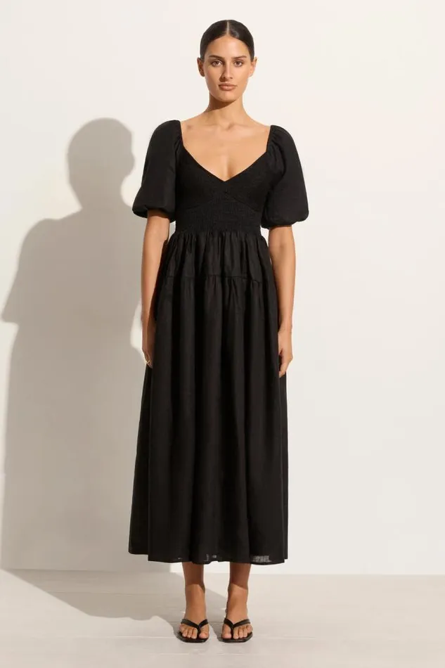 Women Faithfull The Brand Dresses Rosarico Midi Dress Black