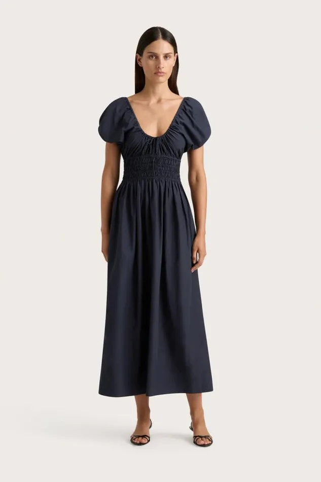Women Faithfull The Brand Dresses Seine Midi Dress Midnight