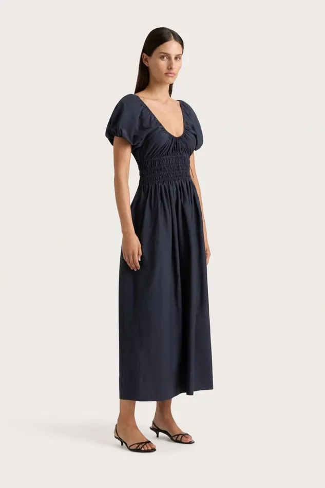 Women Faithfull The Brand Dresses Seine Midi Dress Midnight