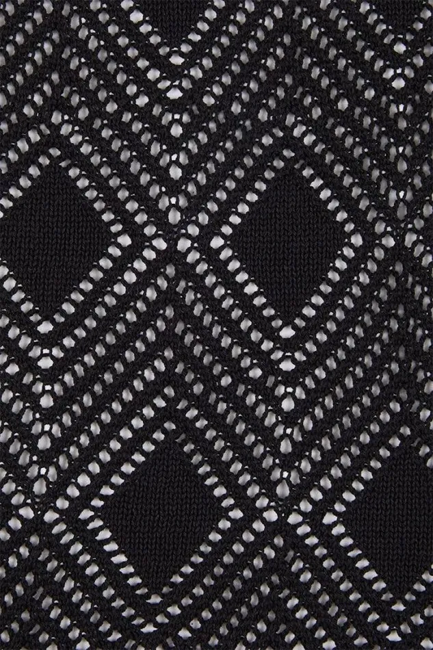 Women Faithfull The Brand Dresses Serena Pointelle Knit Dress Black