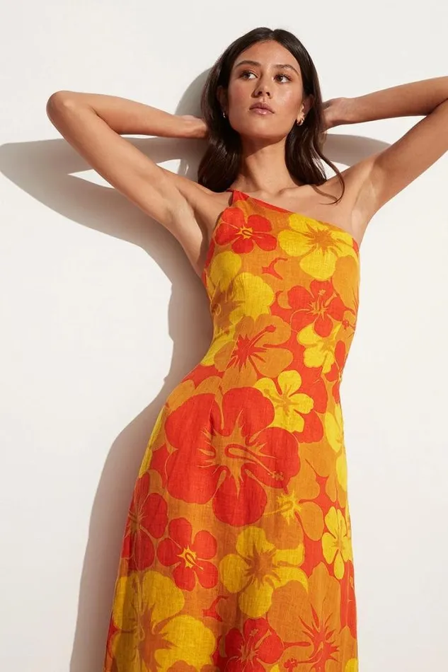 Women Faithfull The Brand Dresses Soko Midi Dress Surfs Up Floral Print 8211 Final Sale