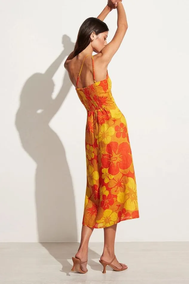 Women Faithfull The Brand Dresses Soko Midi Dress Surfs Up Floral Print 8211 Final Sale