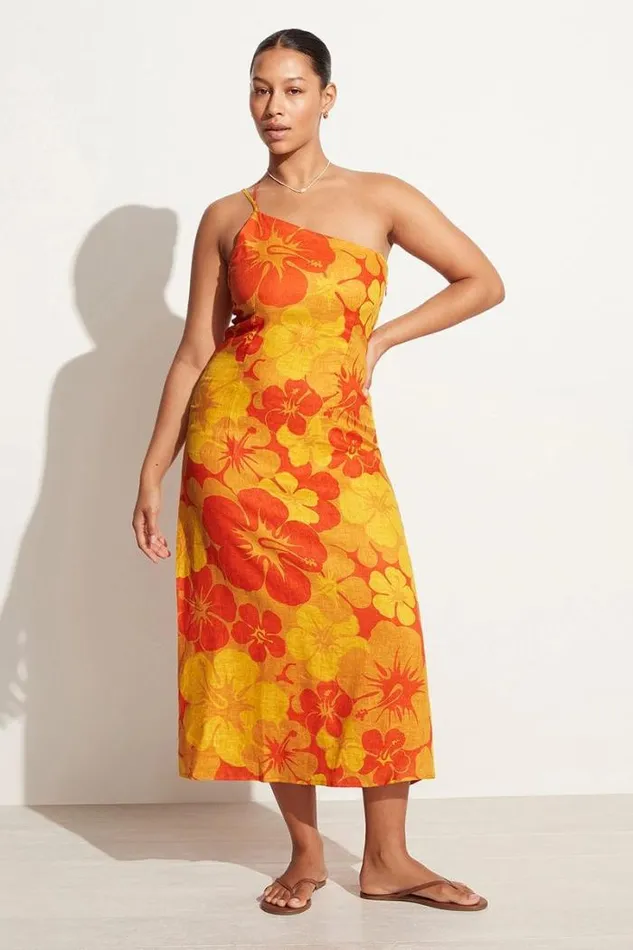 Women Faithfull The Brand Dresses Soko Midi Dress Surfs Up Floral Print 8211 Final Sale