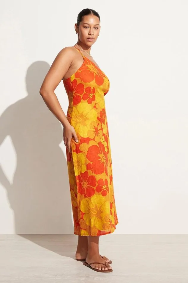 Women Faithfull The Brand Dresses Soko Midi Dress Surfs Up Floral Print 8211 Final Sale