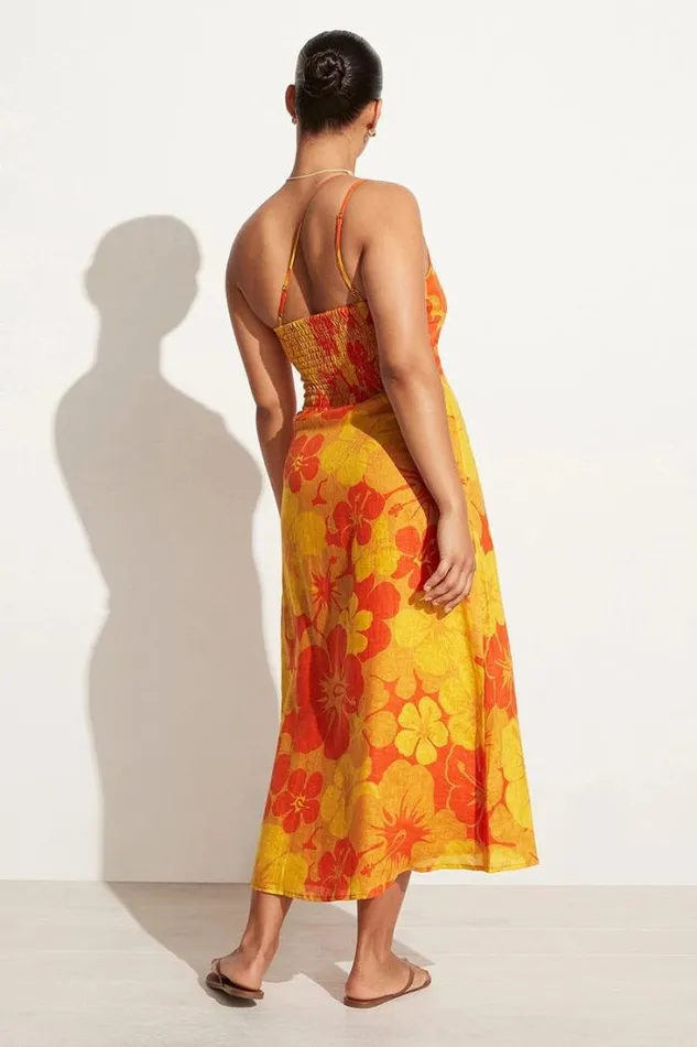 Women Faithfull The Brand Dresses Soko Midi Dress Surfs Up Floral Print 8211 Final Sale