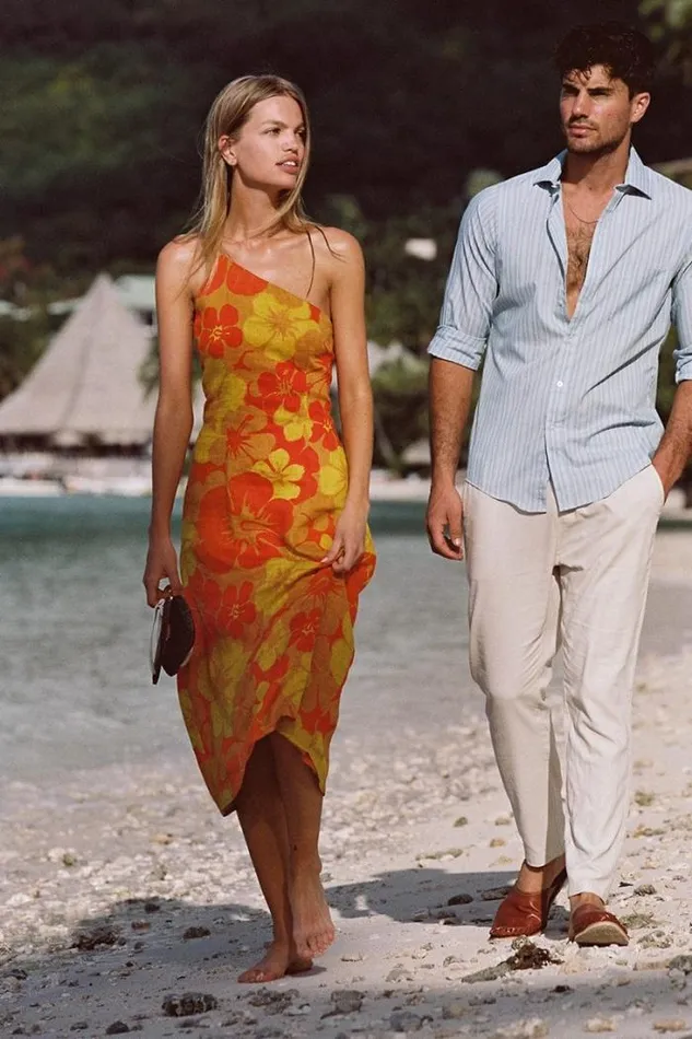 Women Faithfull The Brand Dresses Soko Midi Dress Surfs Up Floral Print 8211 Final Sale