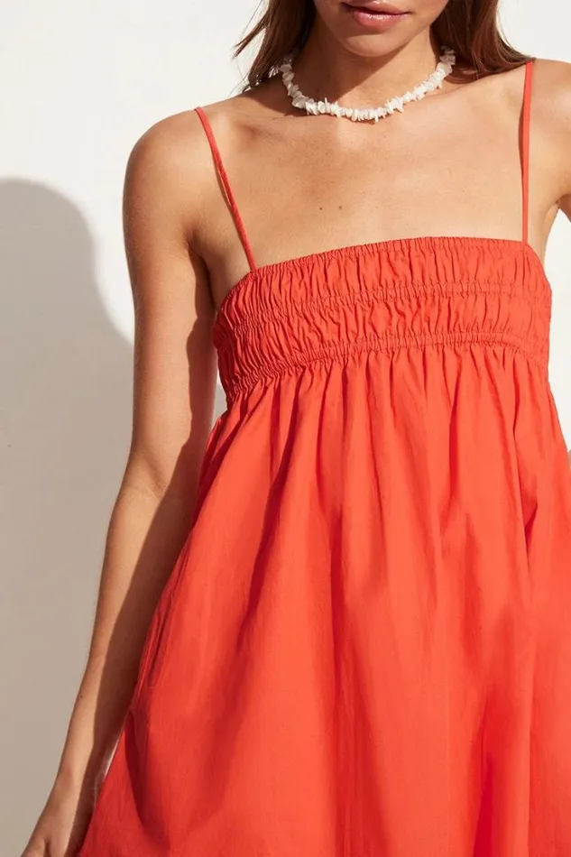 Women Faithfull The Brand Dresses Vairei Mini Dress Morange 8211 Final Sale