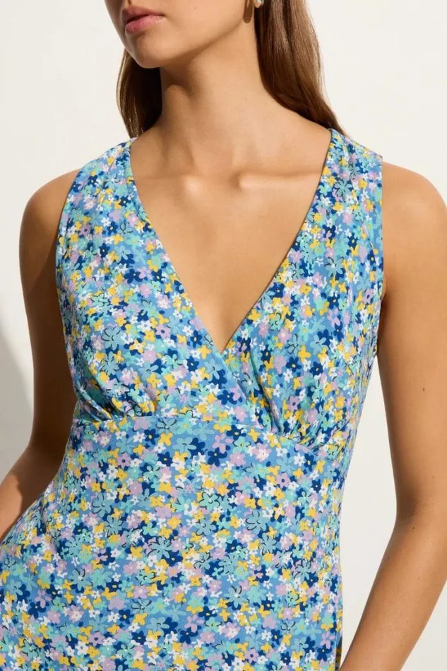 Women Faithfull The Brand Mini Dresses Nadja Mini Dress Cala Nica Floral Blue Exclusive