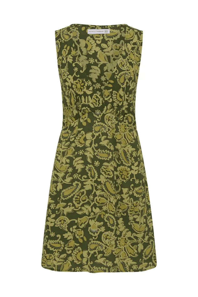 Women Faithfull The Brand Mini Dresses Nadja Mini Dress Selcetta Paisley Green