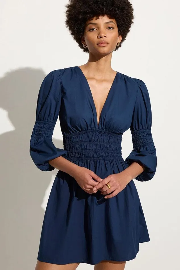 Women Faithfull The Brand Mini Dresses Noria Mini Dress Midnight Blue