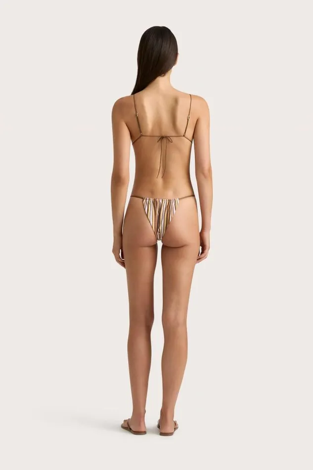 Women Faithfull The Brand Swim Elea Bikini Bottom Terracotta Stripe