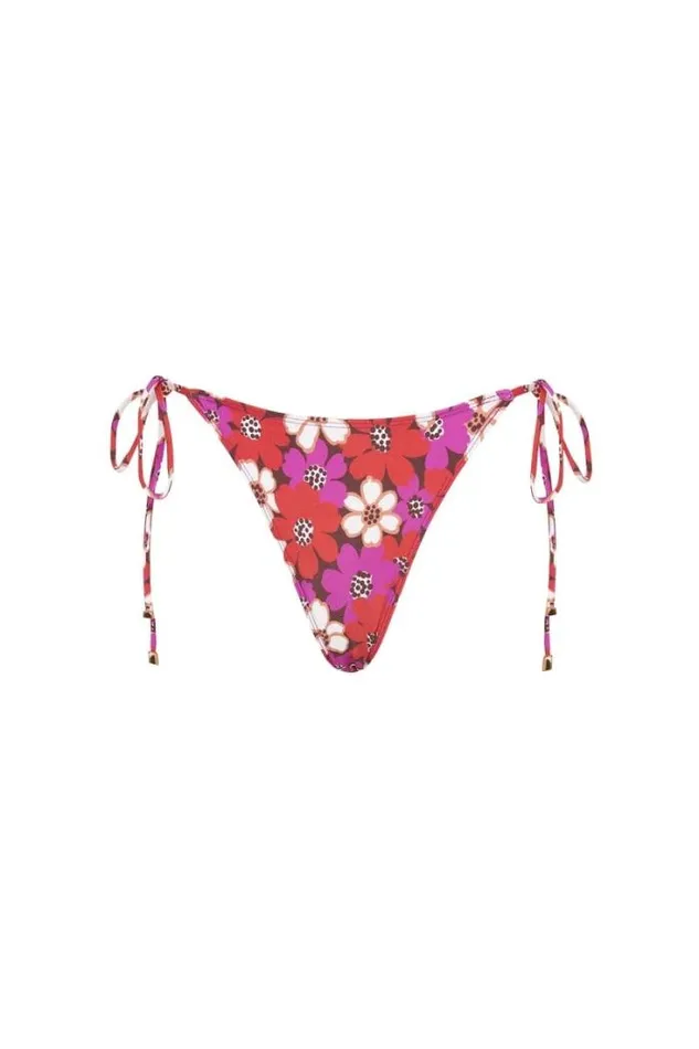 Women Faithfull The Brand Swim Leo Bikini Bottoms Li Reni Floral Print Fuchsia 8211 Final Sale