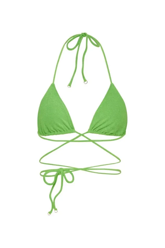 Women Faithfull The Brand Swim Marzia Bikini Top Kiwifruit Towelling 8211 Final Sale