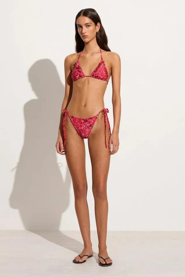 Women Faithfull The Brand Swim Zamora Bikini Bottoms El Limon Floral Pink