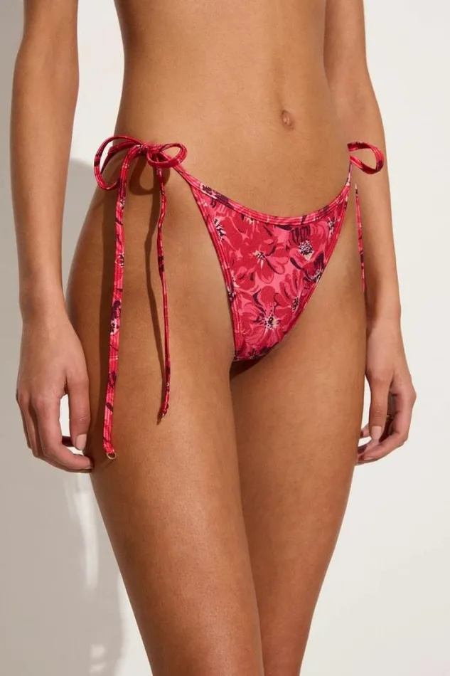 Women Faithfull The Brand Swim Zamora Bikini Bottoms El Limon Floral Pink