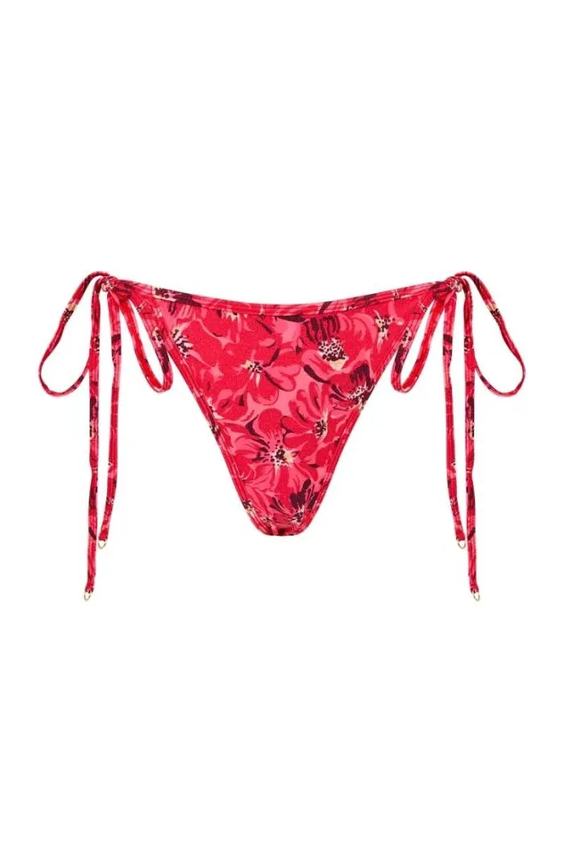 Women Faithfull The Brand Swim Zamora Bikini Bottoms El Limon Floral Pink