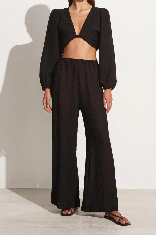 Women Faithfull The Brand Tops Palmera Top Black 8211 Final Sale