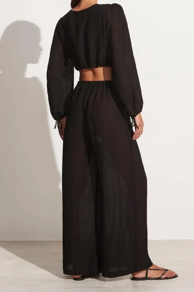 Women Faithfull The Brand Tops Palmera Top Black 8211 Final Sale