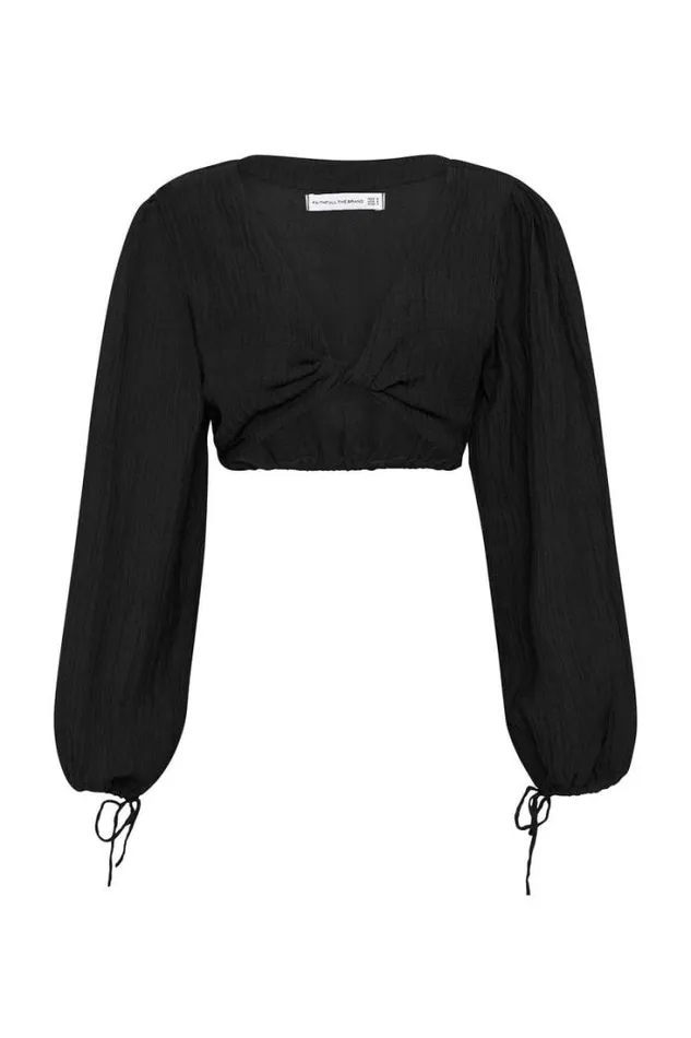 Women Faithfull The Brand Tops Palmera Top Black 8211 Final Sale