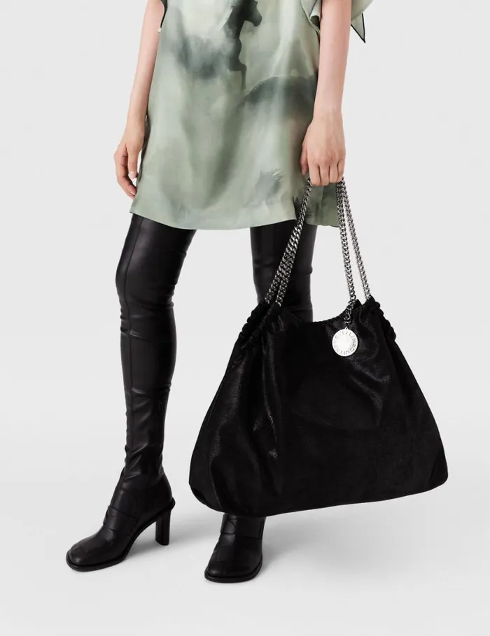 Women Falabella Drawstring Tote Bag Black Stella McCartney Tote Bags