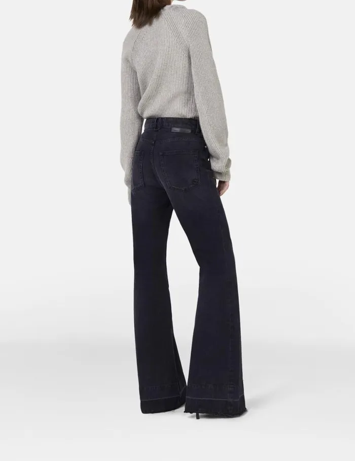 Women Falabella Flared Leg Jeans Black Stella McCartney Pants And Shorts Women Falabella Flared Leg Jeans Black Stella McCartney Pants And Shorts