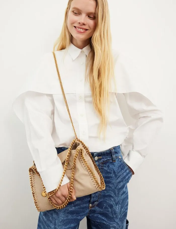 Women Falabella Mini Tote Bag Butter Cream Stella McCartney Mini Bags And Clutches Women Falabella Mini Tote Bag Butter Cream Stella McCartney Mini Bags And Clutches