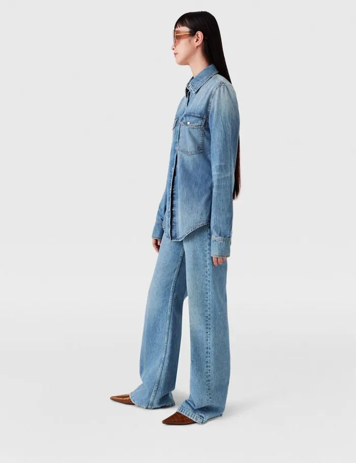 Women Falabella Pocket Bootcut Jeans Blue Stella McCartney Pants And Shorts Women Falabella Pocket Bootcut Jeans Blue Stella McCartney Pants And Shorts