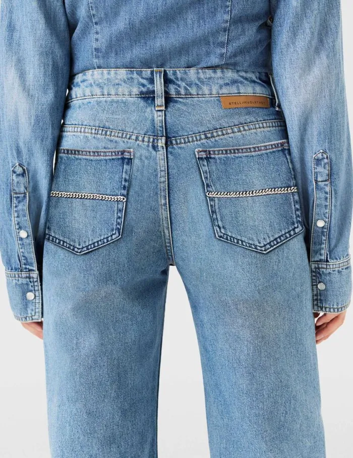 Women Falabella Pocket Bootcut Jeans Blue Stella McCartney Pants And Shorts Women Falabella Pocket Bootcut Jeans Blue Stella McCartney Pants And Shorts