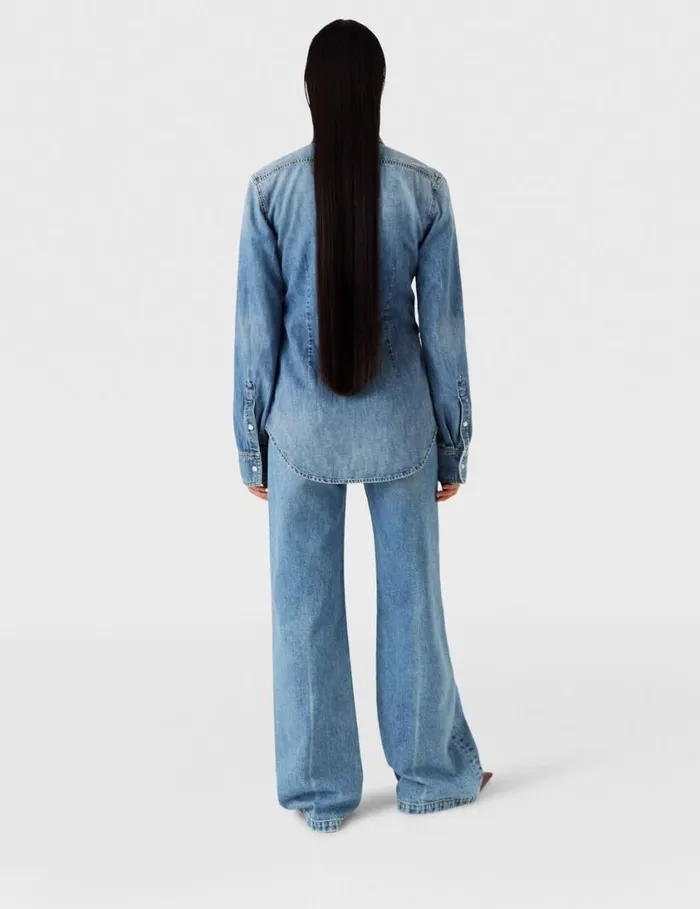 Women Falabella Pocket Bootcut Jeans Blue Stella McCartney Pants And Shorts Women Falabella Pocket Bootcut Jeans Blue Stella McCartney Pants And Shorts