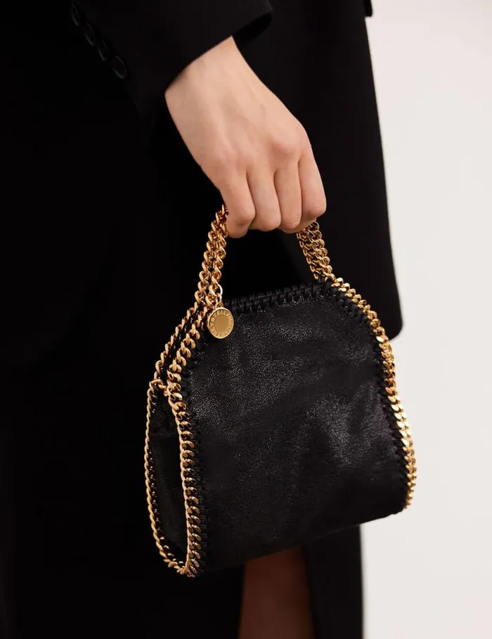 Women Falabella Tiny Tote Bag Black Stella McCartney Crossbody Bags