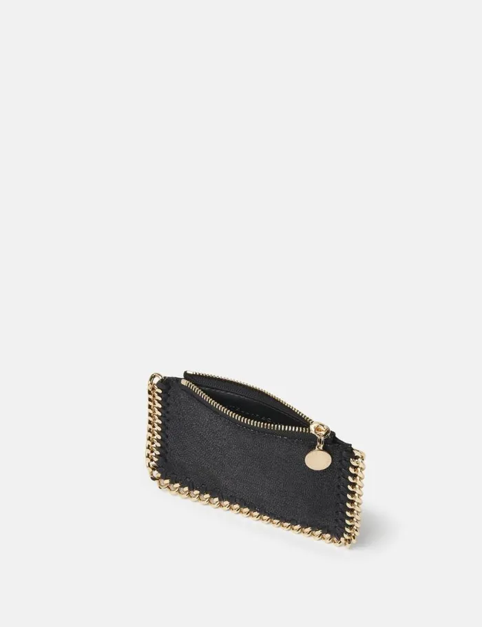 Women Falabella Zip Cardholder Black Stella McCartney Compact Wallets Women Falabella Zip Cardholder Black Stella McCartney Compact Wallets