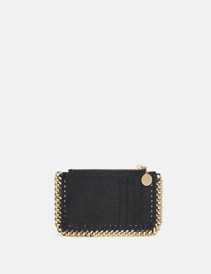 Women Falabella Zip Cardholder Black Stella McCartney Compact Wallets Women Falabella Zip Cardholder Black Stella McCartney Compact Wallets